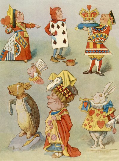 Characters from Alice in Wonderland by John Tenniel